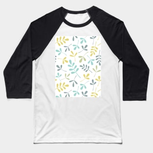 Assorted Leaf Silhouettes Color Mix Baseball T-Shirt